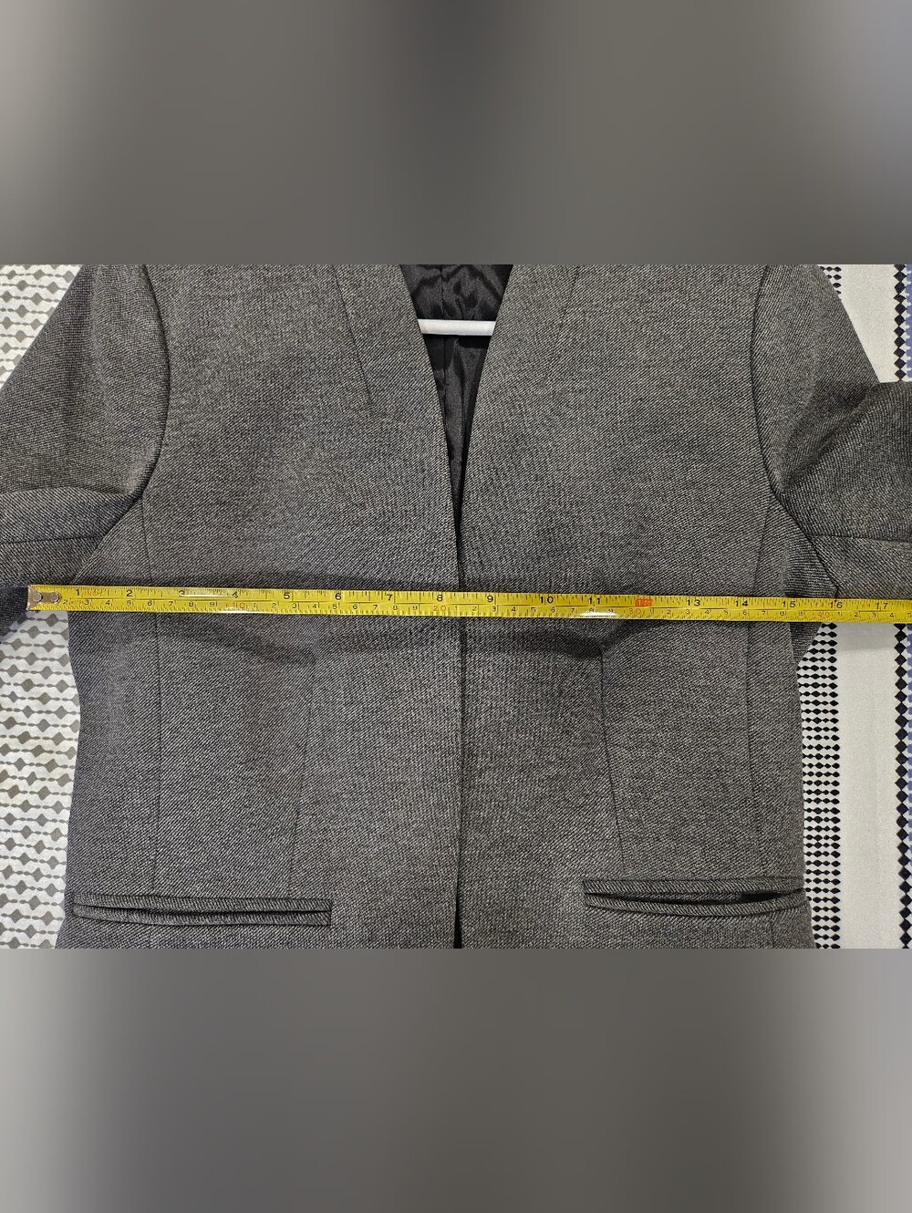 J. Crew Women's Collarless Gray Tailored Blazer - Picture 7 of 8
